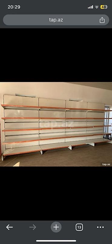 Mağaza divar rəfləri komplekti 12m divar 4 metr orta türk istehsalı - şəkil 2