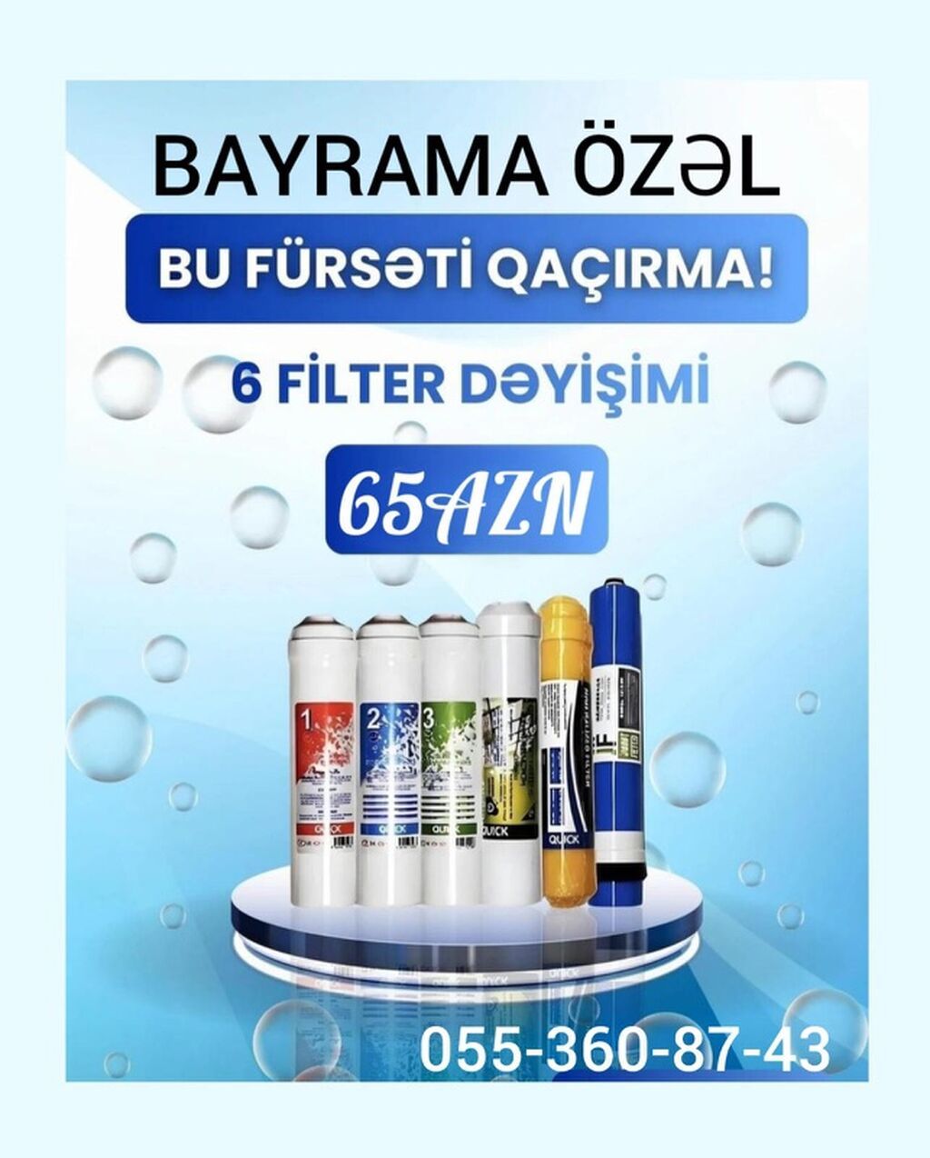 SU FİLTİRLƏRİNİN DƏYİŞİMİ ENDİRİMDƏ 3KÖMƏKÇİ FİLTİR-35AZN