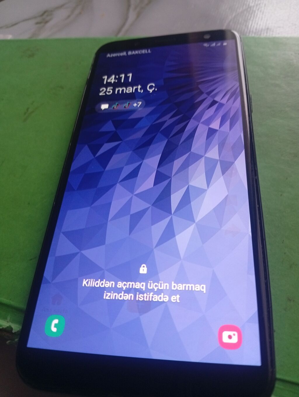 Samsung Galaxy A6, 32 GB, Barmaq izi