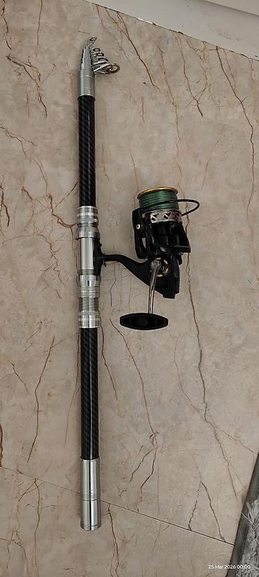 Teleskopik balıqçı dəsti – karbon qamış + isdiyen olsa cubug tekde - şəkil 2