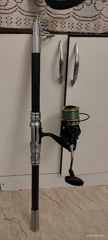 Teleskopik balıqçı dəsti – karbon qamış + isdiyen olsa cubug tekde - şəkil 3