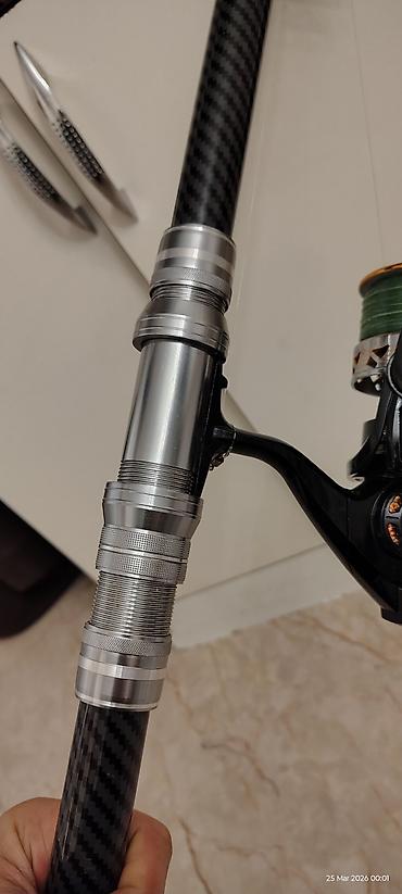 Teleskopik balıqçı dəsti – karbon qamış + isdiyen olsa cubug tekde - şəkil 5