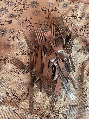 Metaldan hazırlanmış iri mətbəx ləvazimatları dəsti - Çəngəl və - şəkil 3