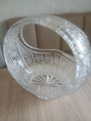 Boqema xrustal konfetniça və ya kiçik meyvə qabı Uzununa 21 sm - şəkil 4