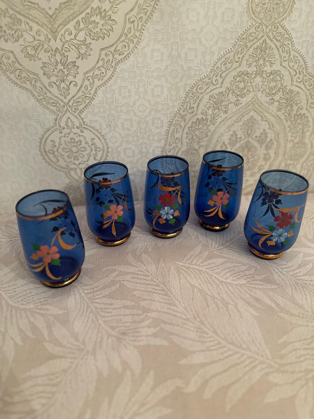 Stəkanlar, rəng - Mavi, Şüşə