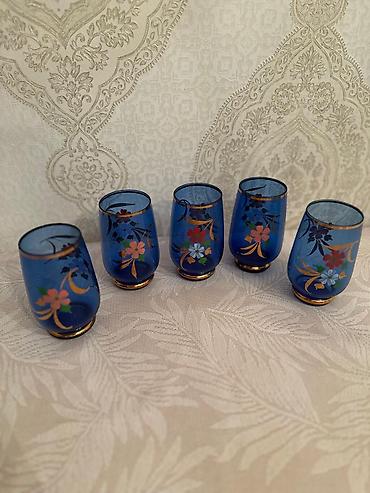 Stəkanlar, rəng - Mavi, Şüşə - şəkil 2