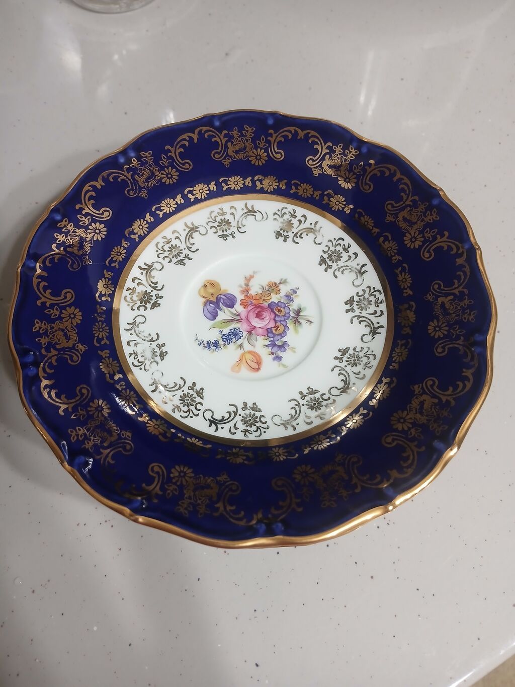 Nəlbəkilər, 6 ədədli dəst, rəng - Göy, Farfor, Çexiya