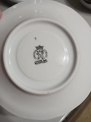 Nəlbəkilər, 6 ədədli dəst, rəng - Göy, Farfor, Çexiya - şəkil 3