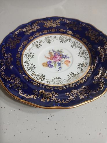 Nəlbəkilər, 6 ədədli dəst, rəng - Göy, Farfor, Çexiya - şəkil 4