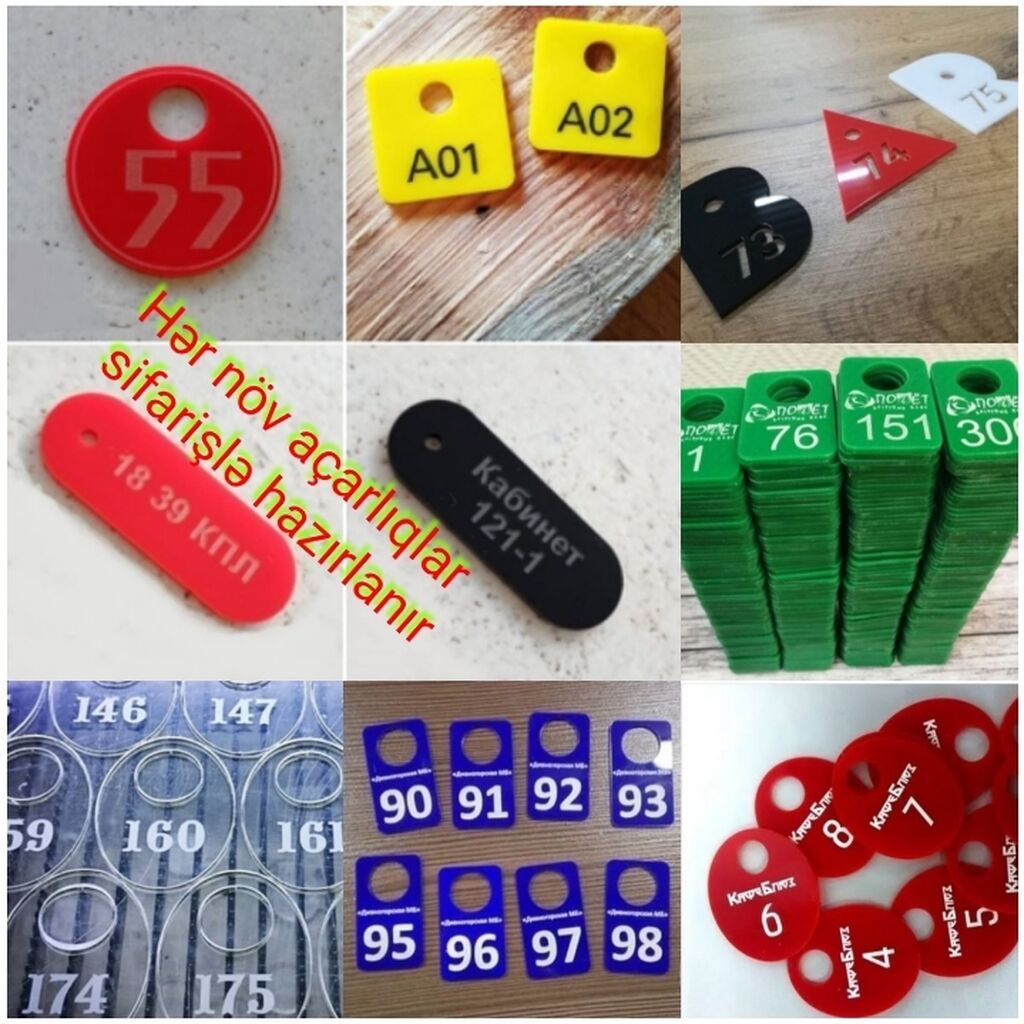 Ofis, idarə,ev, maşın, fərdi və sair açarlıqlar.İstifadəçinin bütün