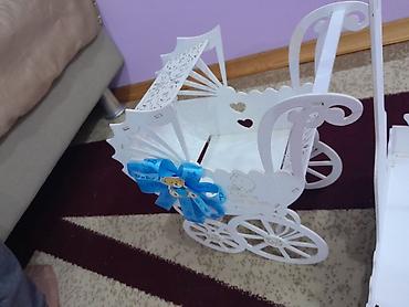 Yeni doğulan üçün dekorativ dəst – 3 hissədən ibarət ağ rəngli tematik - şəkil 4