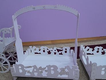 Yeni doğulan üçün dekorativ dəst – 3 hissədən ibarət ağ rəngli tematik - şəkil 5