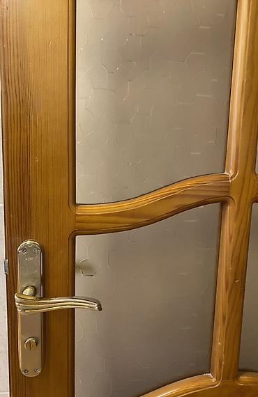 Taxta şüşəli otaq qapısı (4 ədəd mövcuddur) - Material: taxta - şəkil 3