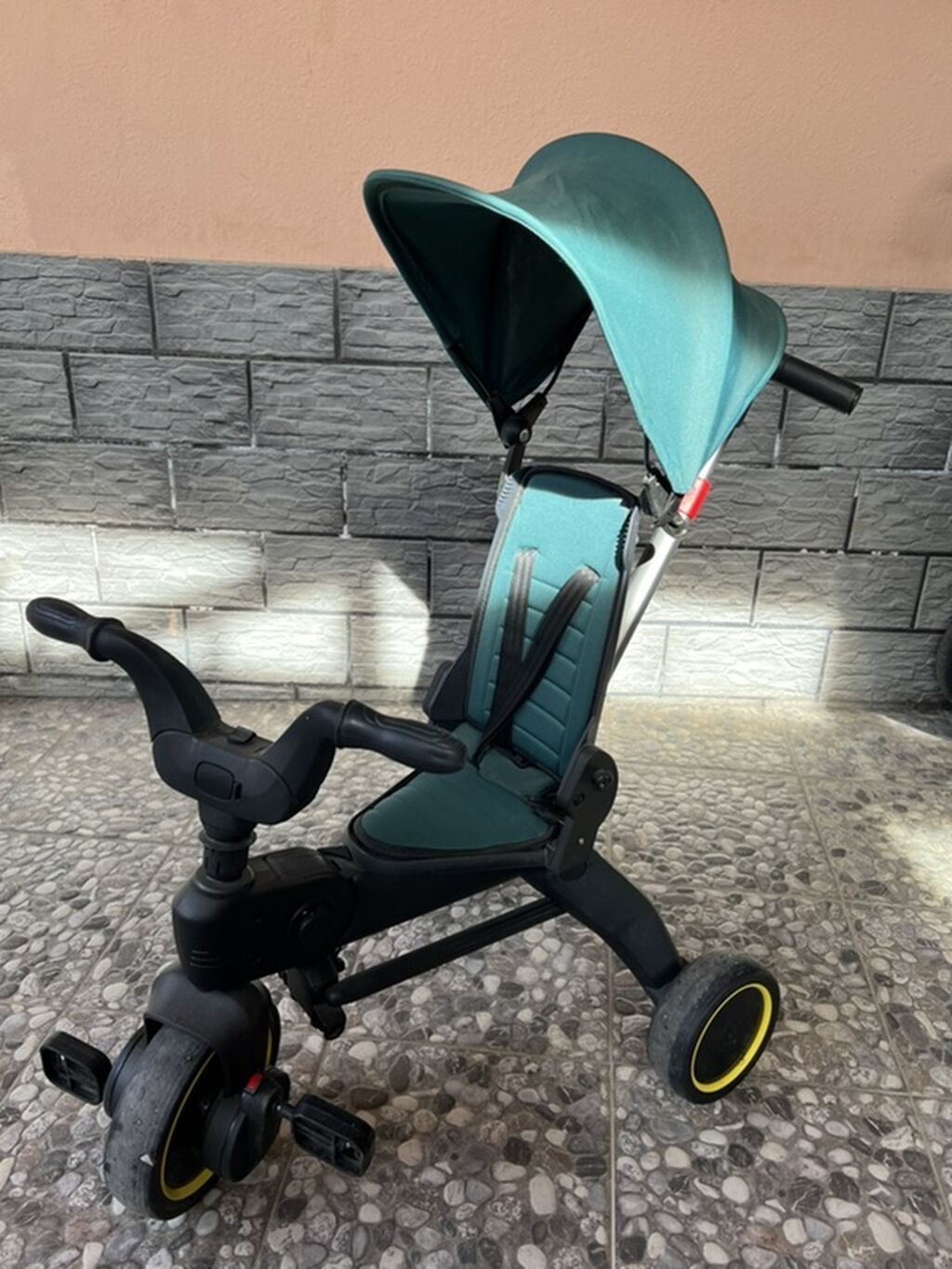 Uşaq üçtəkərli velosiped – körpələr üçün gəzinti və sürmə funksiyalı