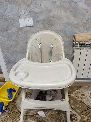 Uşaq yemək stulu - Rəng: ağ/krem - Material: plastik konstruksiya - şəkil 5