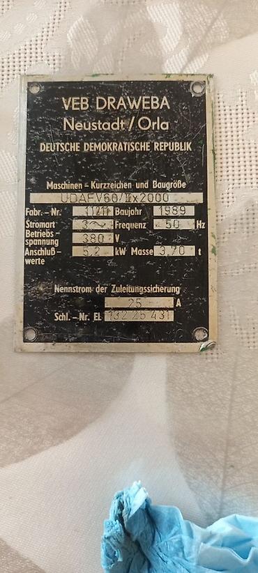 VEB DRAWEBA UDAFV60/1x2000 taxta soyma (veneer) dəzgahı - Model - şəkil 4