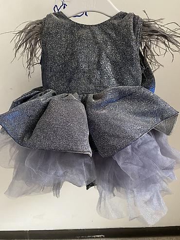 Qız uşaqları üçün zərif gecə/libas dəsti - Rəng: qrafit-boz - şəkil 2