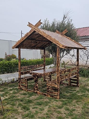 Dördbucaq masa, Açılmayan, Skameykalar ilə, Taxta - şəkil 3