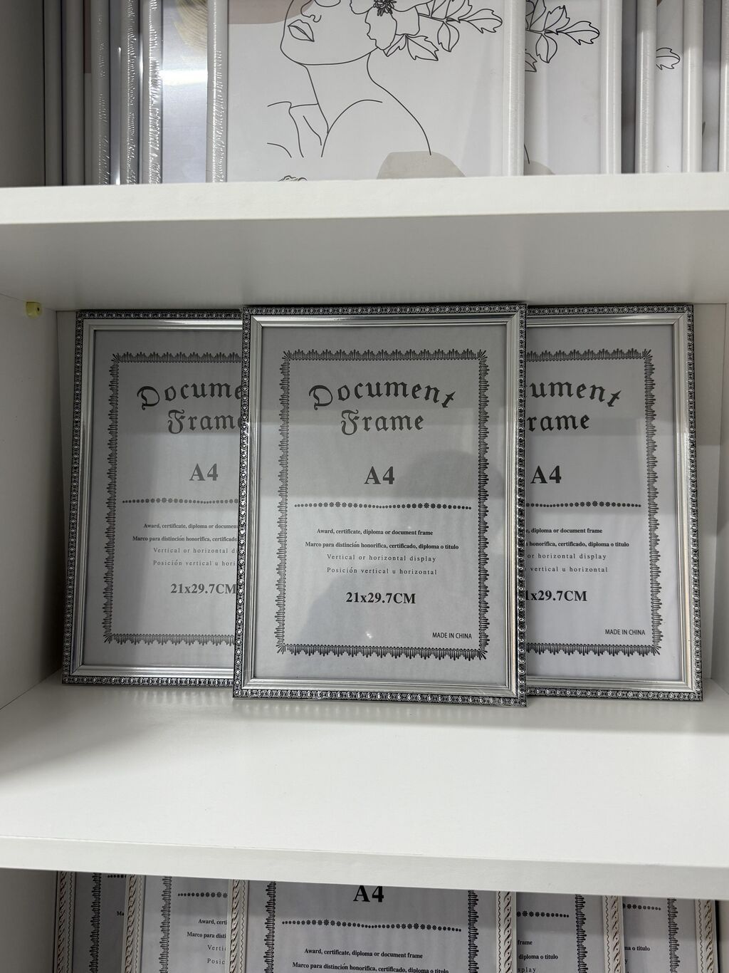 Çərçivələr A4 ölçülü (21 x 29,7 sm) Başqa rənglərə və dizayınlara