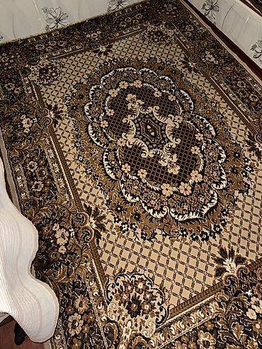 Xalça – klassik oriental naxışlı, bej-qəhvəyi-qara tonlarda - Ölçü - şəkil 2