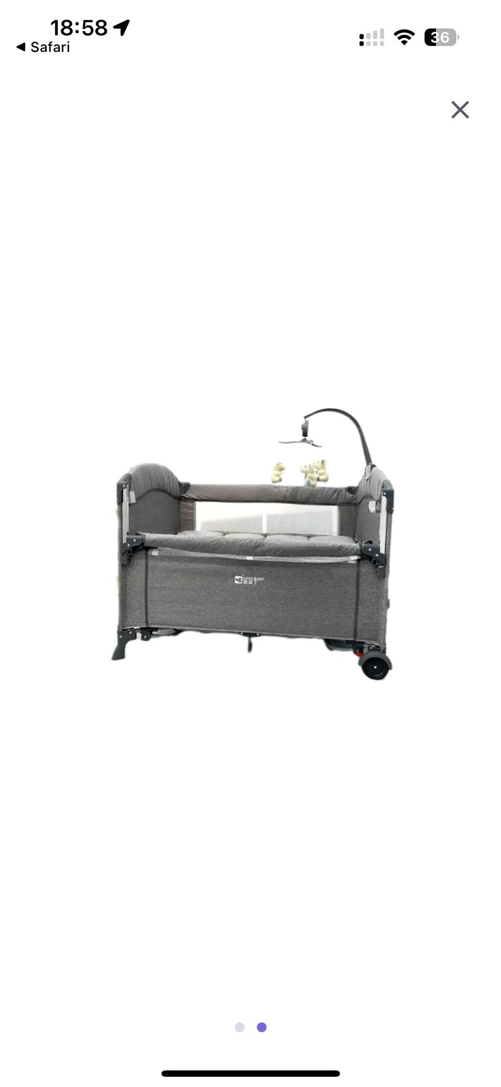 Manej çarpayı, 110*76*76. Yeni kimidir, çox az istifadə edilib. Matras