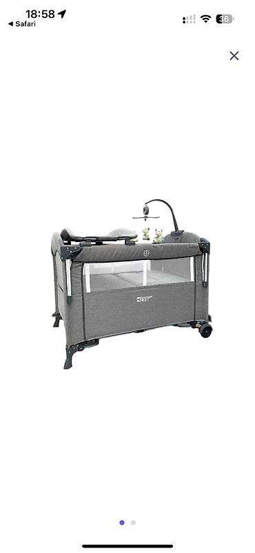 Manej çarpayı, 110*76*76. Yeni kimidir, çox az istifadə edilib. Matras - şəkil 3