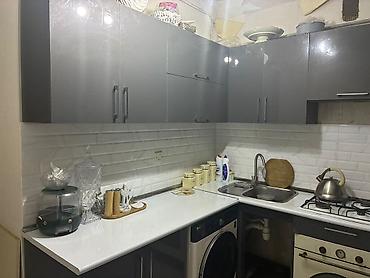 Mətbəx mebel dəsti – parlaq qrafit/boz rəng - Üst şkaflar: düz - şəkil 4