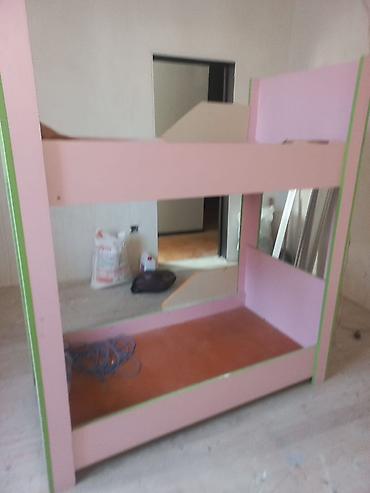 Oğlan və qız üçün, İşlənmiş, Çarpayı, Matrassız, Laminat - şəkil 3