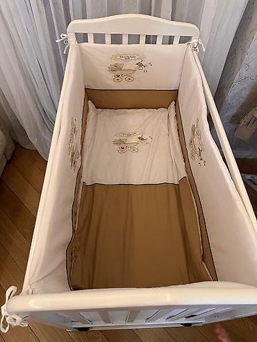 Oğlan və qız üçün, İşlənmiş, Dördbucaq, Beşik, Dəst ilə, Matras ilə, Yellənmə mexanizm ilə - şəkil 3