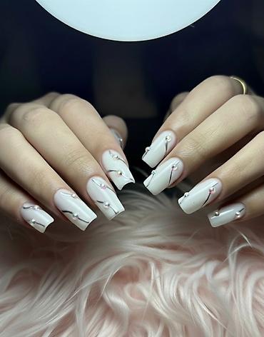 Xidmət: Peşəkar manikür və dırnaq dizaynı Təsvir: - Klassik, fransız - şəkil 2