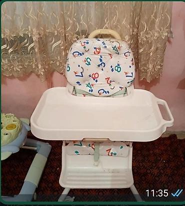 Uşaq yemək stulu - Rahat və geniş oturacaq, rəqəm naxışlı yumşaq - şəkil 3