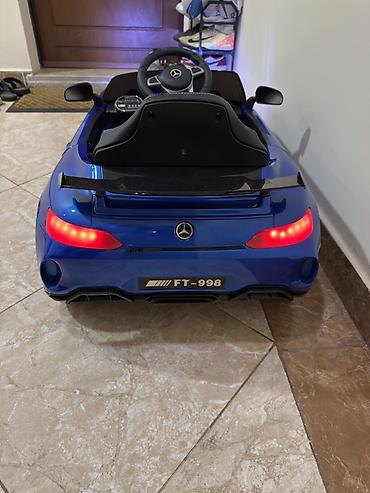 Uşaq üçün elektrikli minik avtomobili – Mercedes üslubunda, mavi rəng - şəkil 5