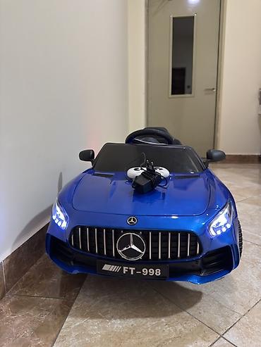 Uşaq üçün elektrikli minik avtomobili – Mercedes üslubunda, mavi rəng - şəkil 2