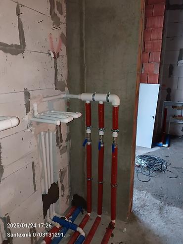 Kombi sisteminin cekilmesi.kanalzasiya sistemleri.Divar ici unitaz ve - şəkil 4