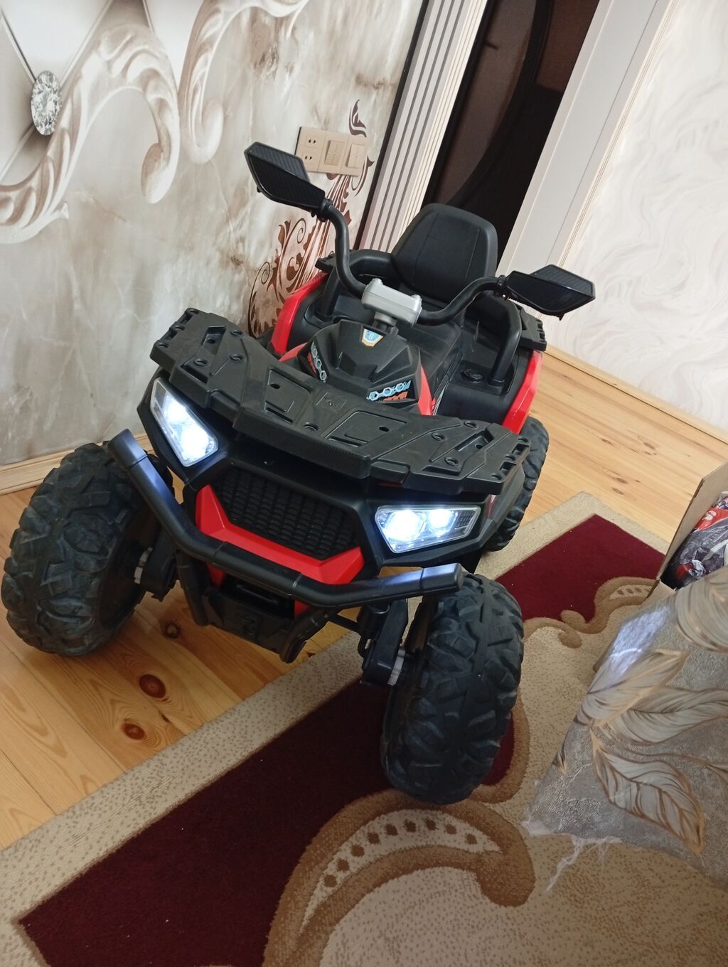 Uşaq üçün elektrikli ATV kvadrosikl - Rəng: qırmızı/qara - Korpus