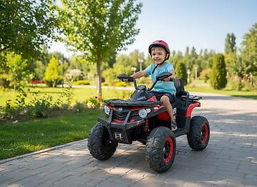 Uşaq üçün elektrikli ATV kvadrosikl - Rəng: qırmızı-qara - Korpus - şəkil 2