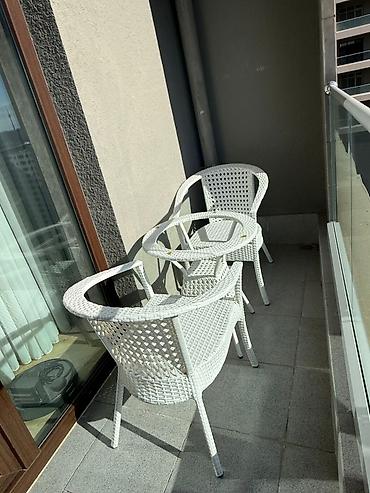 Balkon/teras, heyət,Bağ evi üçün 3 parçalı mebel dəsti yalniz masa - şəkil 3