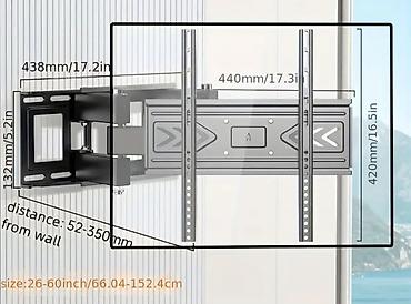 32-65 ledə kimi original möhkəm iki qollu televizor tutacağı - şəkil 2