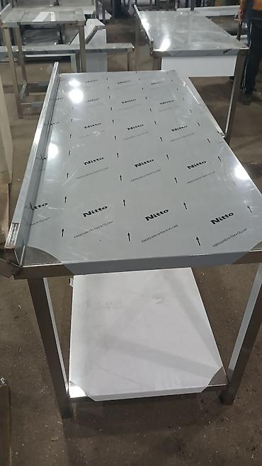 Paslanmayan poladdan istehsal olunmuş peşəkar mətbəx iş masası - - şəkil 2