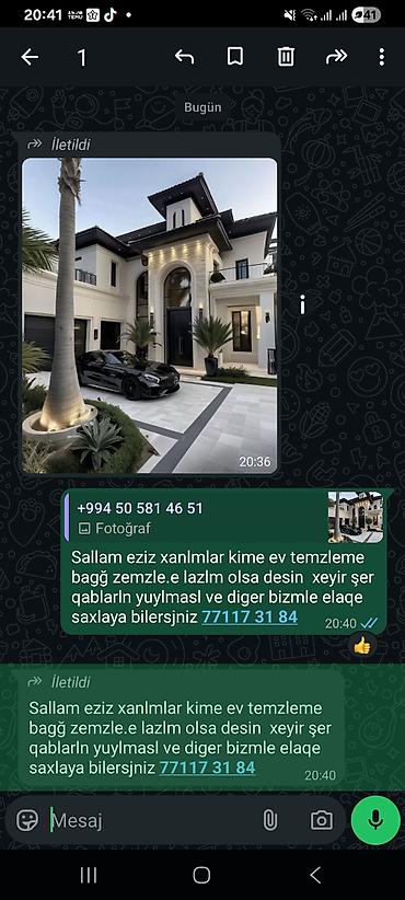 Xidmət: Ev və bağ təmizliyi Məkan: Bakı Təklif olunan işlər: - Mənzil - şəkil 5