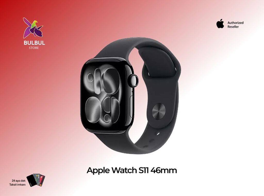 Yeni, Smart saat, Apple, Suya davamlı, rəng - Qara