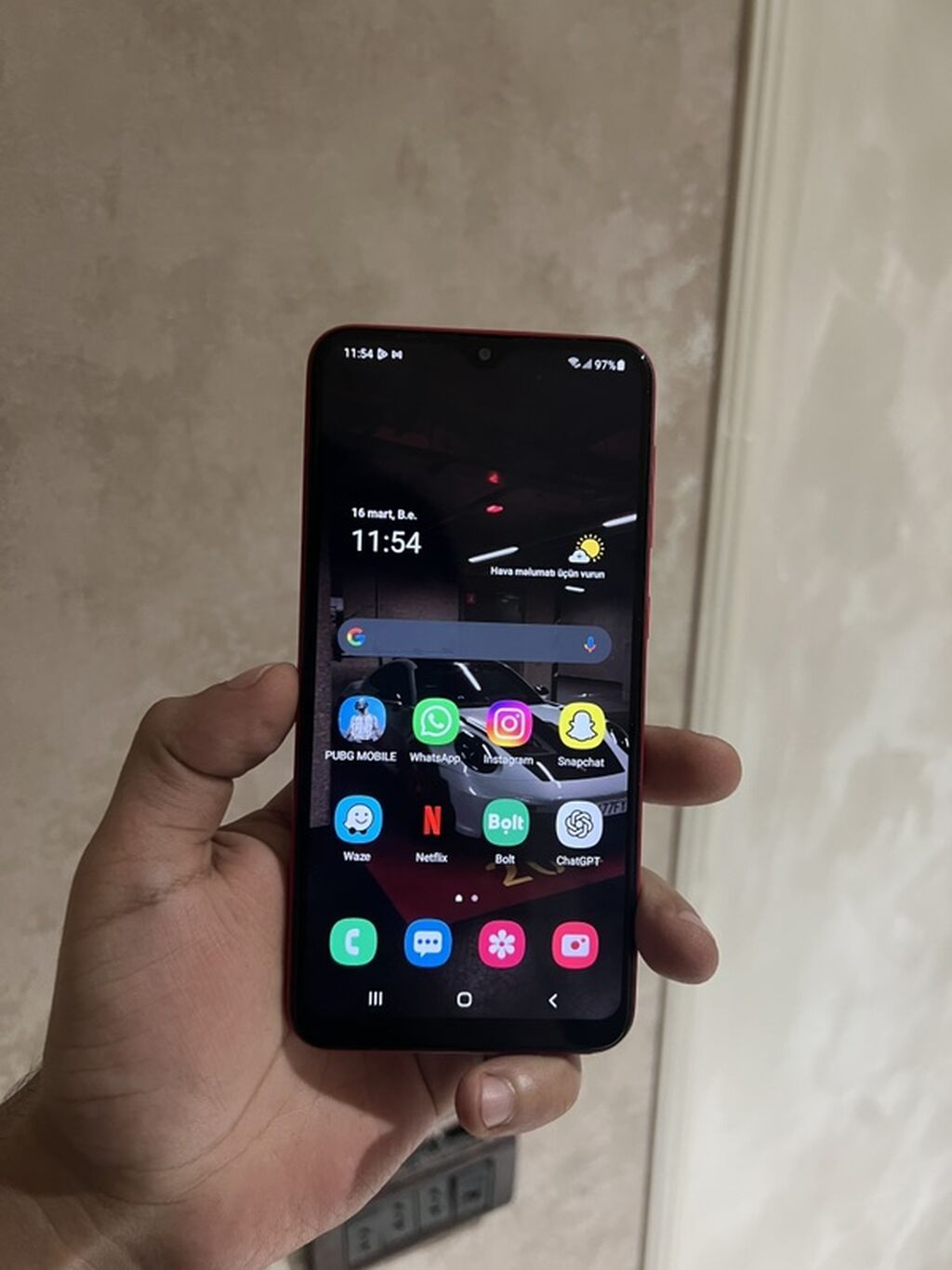 Samsung Galaxy A10, 32 GB, rəng - Qırmızı, Face ID