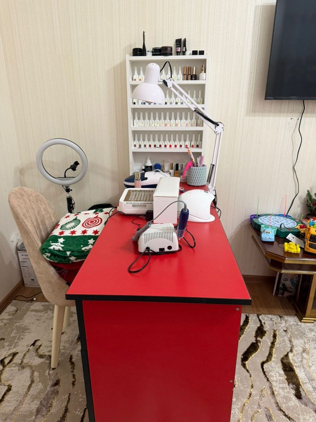 Manikür/stilizasiya üçün tam avadanlıq dəsti - Qırmızı manikür