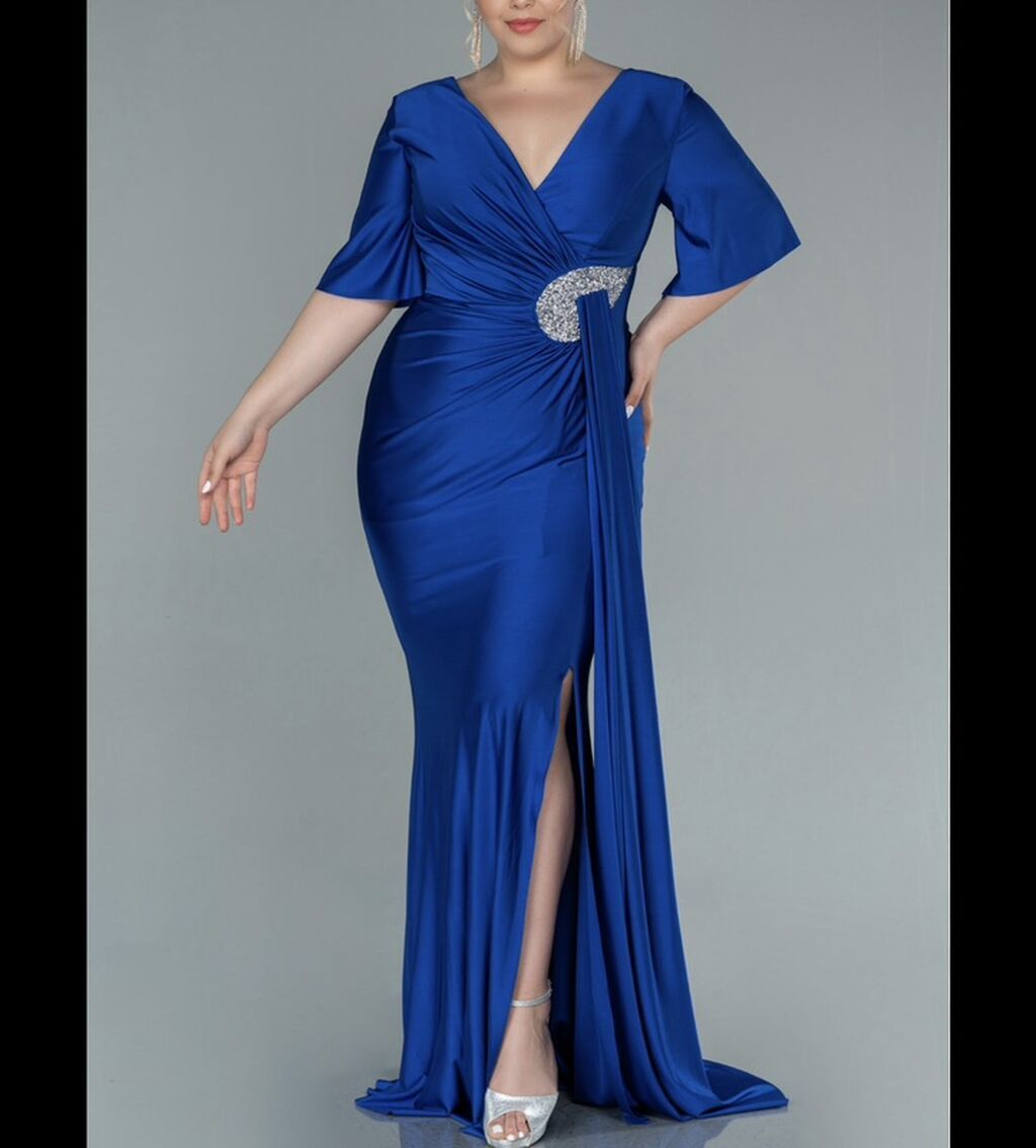 Mavi rəngdə zərif ziyafət-geyimi Cəmi 1 dəfə geyinilib carpatyadan