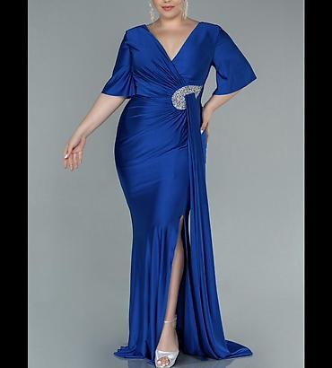 Mavi rəngdə zərif ziyafət-geyimi Cəmi 1 dəfə geyinilib carpatyadan - şəkil 2