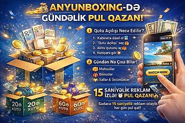 AnyUnboxing – gündəlik qazanc üçün reklam izləmə platforması Xidmətin - şəkil 2