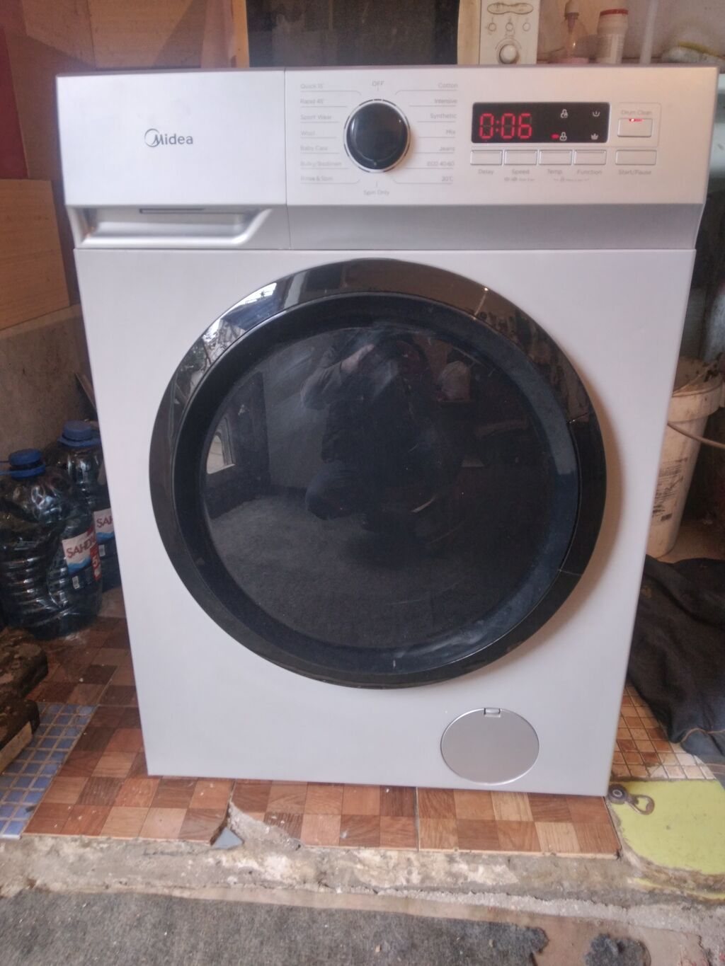 İkinci əl tam işlək paltar yuyan çümüşü rəng zəmanətli