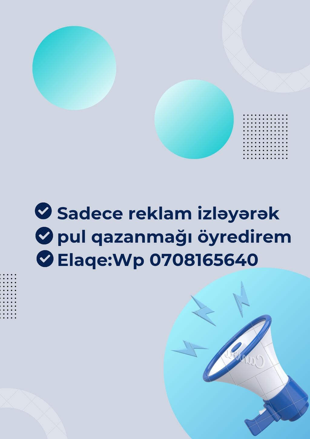 Xidmət: Reklam izləyərək onlayn gəlir qazanma qaydalarının öyrədilməsi