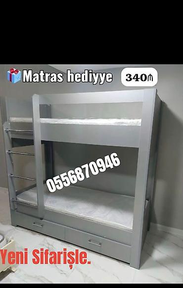 Oğlan və qız üçün, Yeni, Çarpayı, Matras ilə, Siyirməli, Laminat - şəkil 2