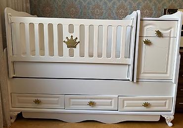 Oğlan və qız üçün, Dördbucaq, Beşik, Matras ilə, Yellənmə mexanizm ilə - şəkil 3